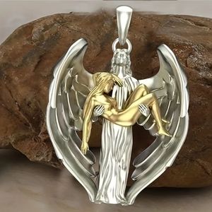 MEN'S ANGEL JESUS PENDANT